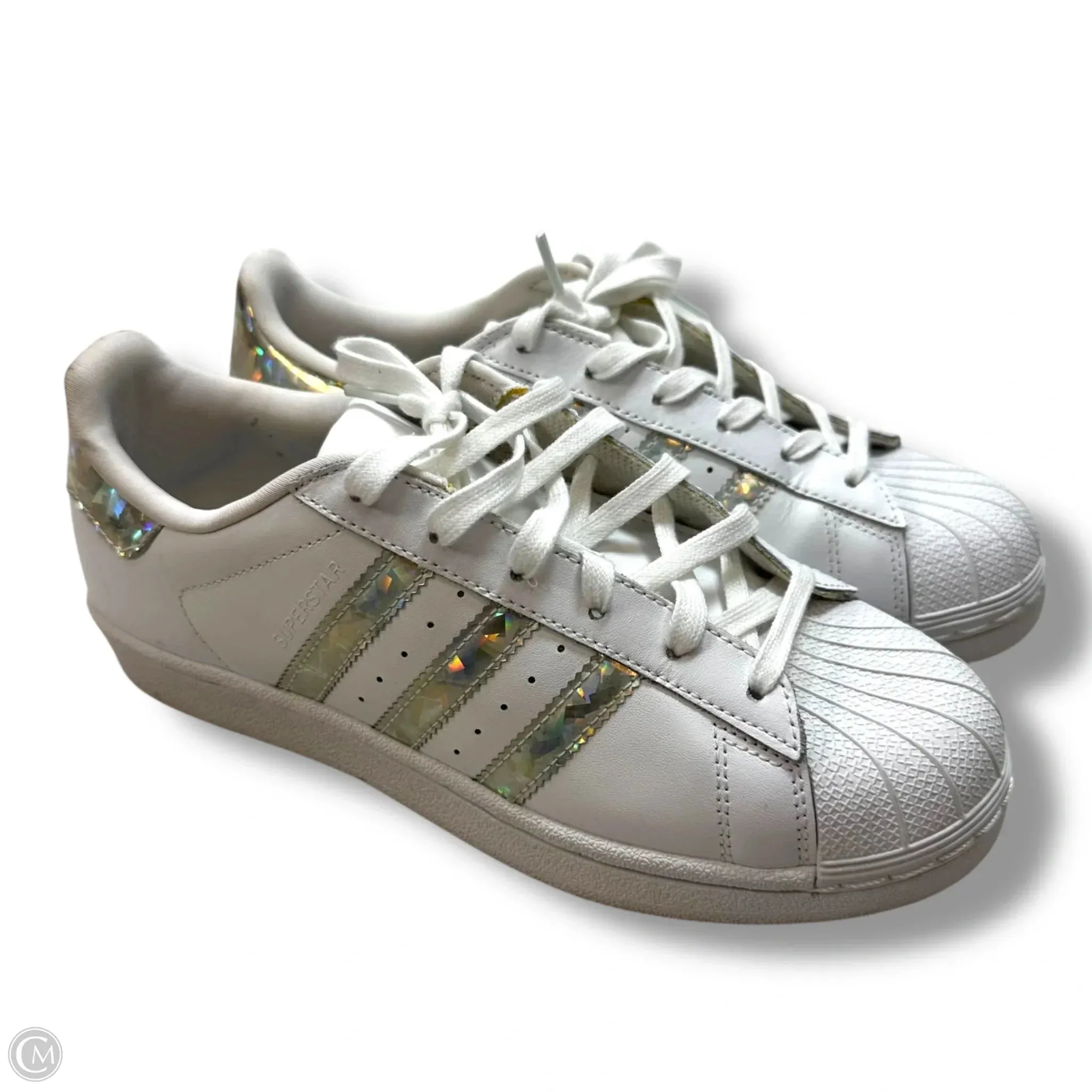 Shoes Sneakers By Adidas In White, Size: 5.5 Lace Up Closure System Breathable layers