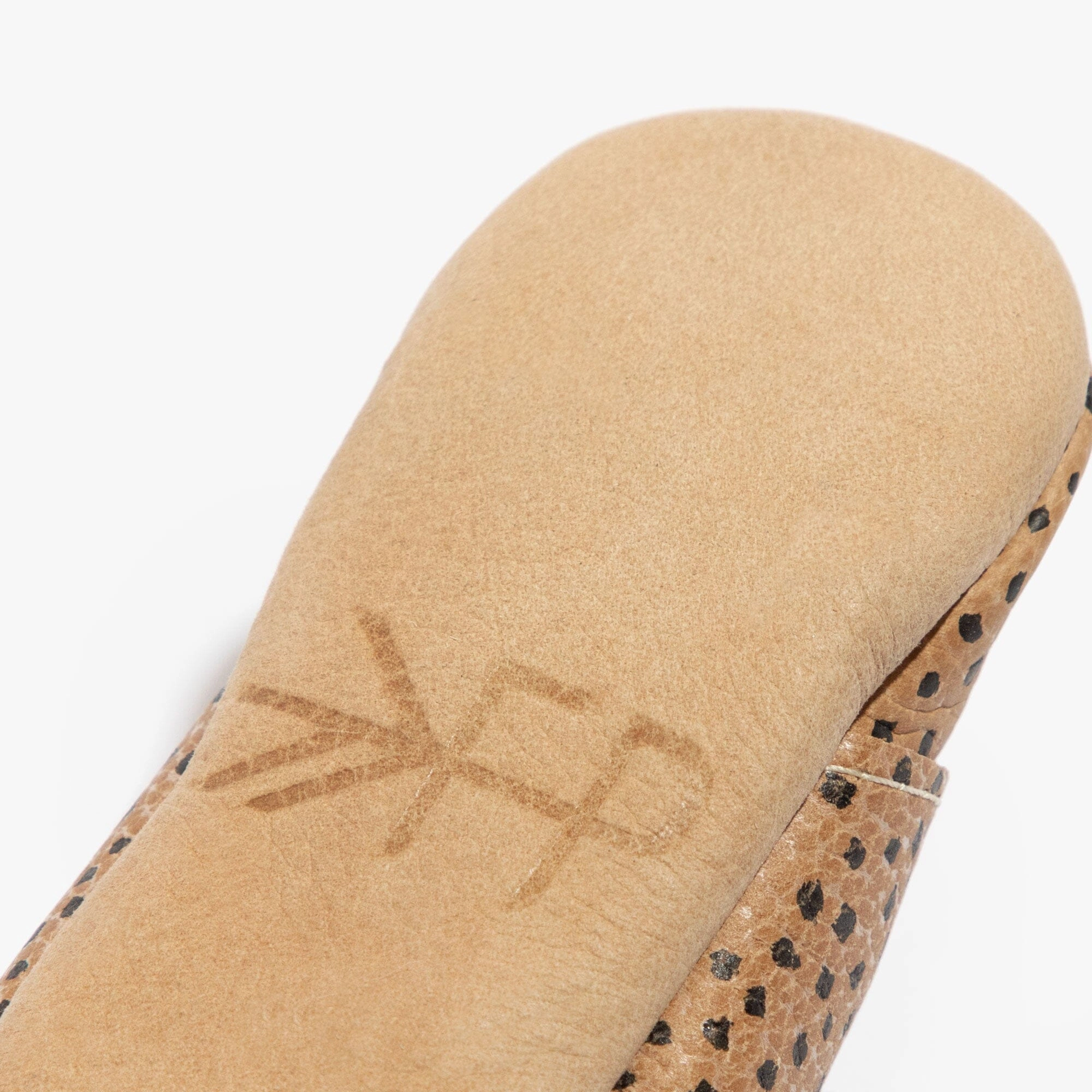 Almond Speckles Oxford Baby Shoe Non Slip Pattern