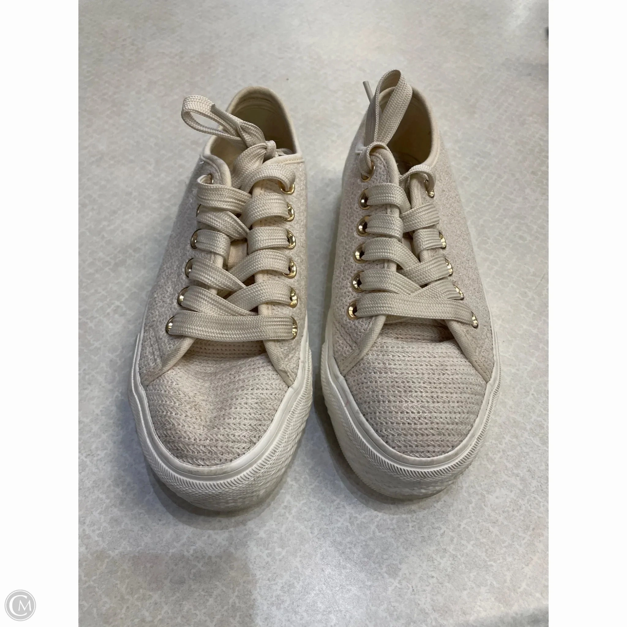 Impact Dispersing Design Shock-absorbent look Shoes Sneakers By Ophelia Roe In Cream, Size: 6