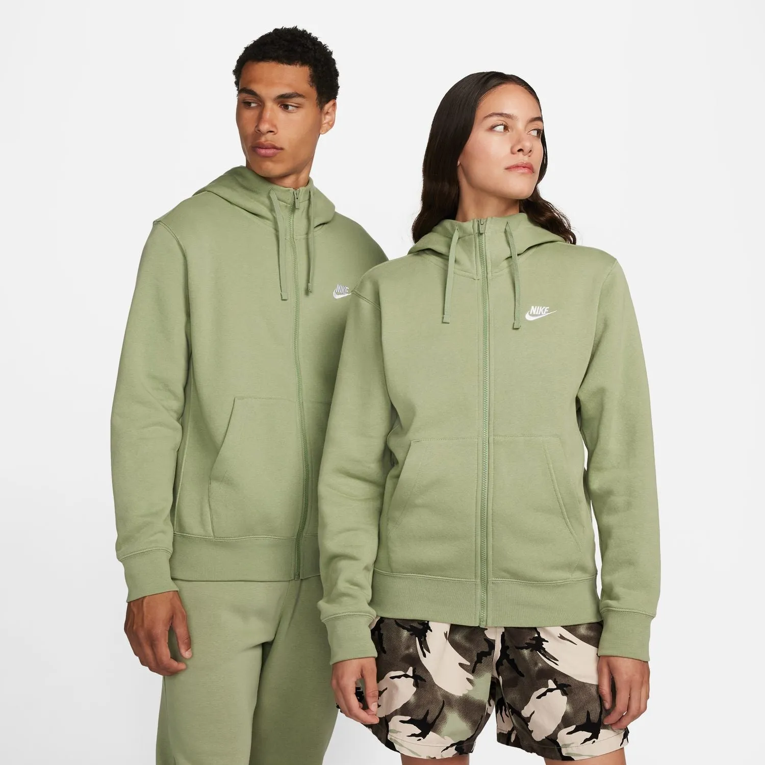 Leather Microperforated Upper Club Fleece FZ Hoody - Mens