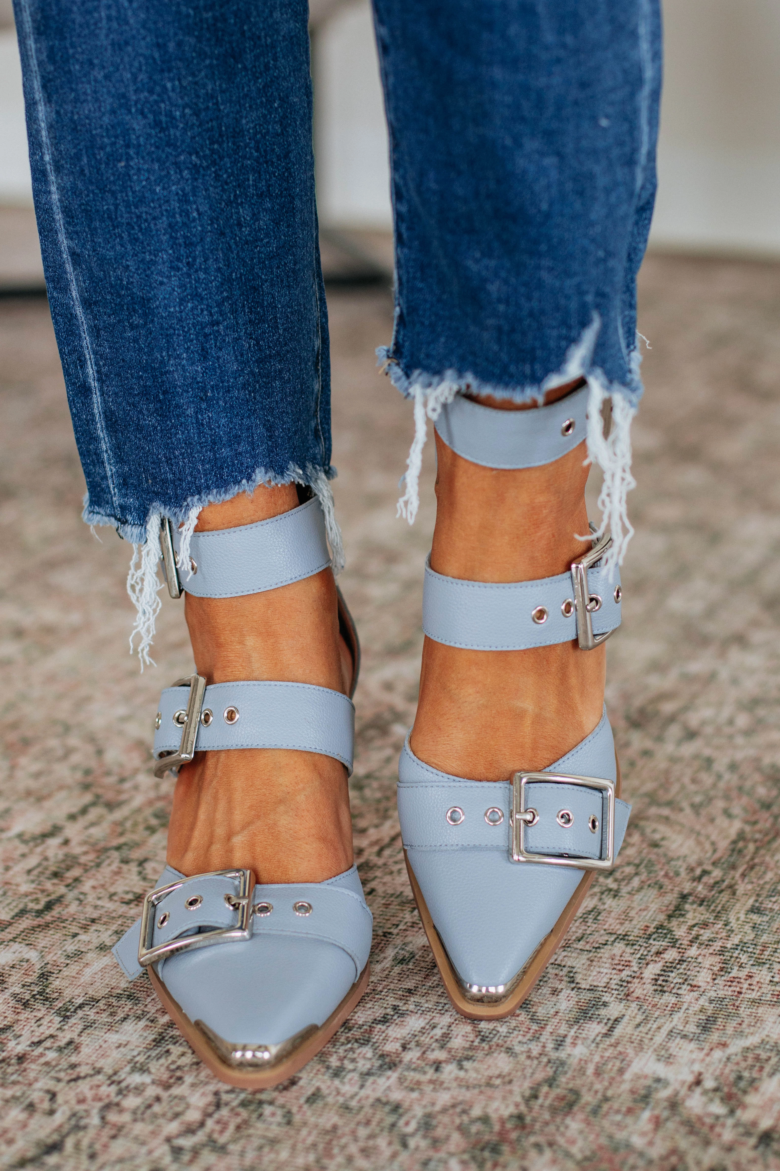 Impact Resistant Heel Proving My Point Heels - Slate Blue