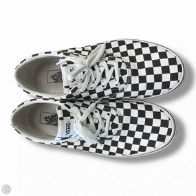Versatile Footwear Comfortable Workout Shoes Sneakers By Vans In Black & White, Size: 11