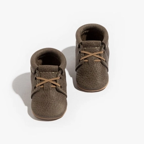 Graphite Oxford Baby Shoe Adjustable Straps