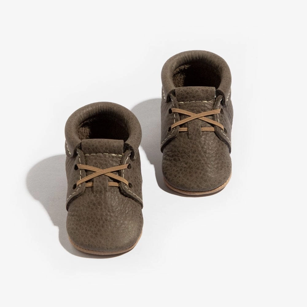 Graphite Oxford Baby Shoe Adjustable Straps