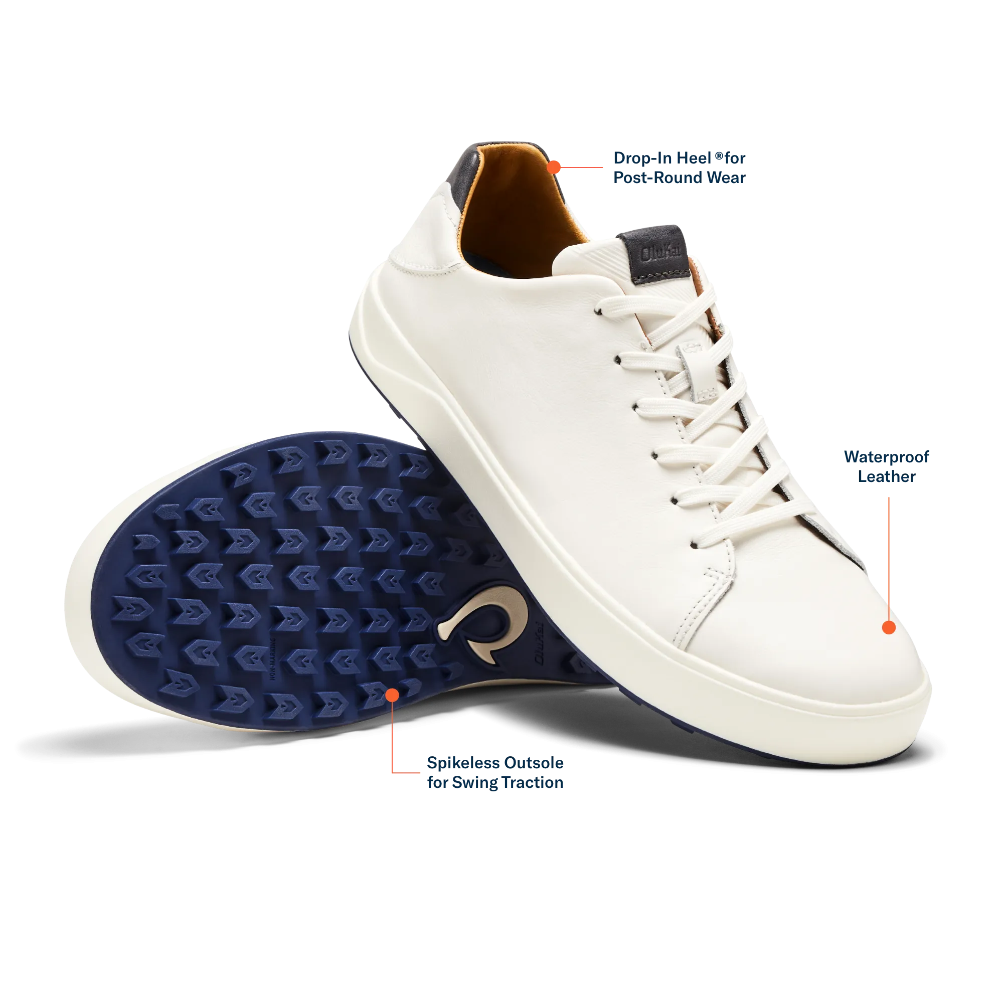 Waialae - White Slip Resistant Modern Commuters