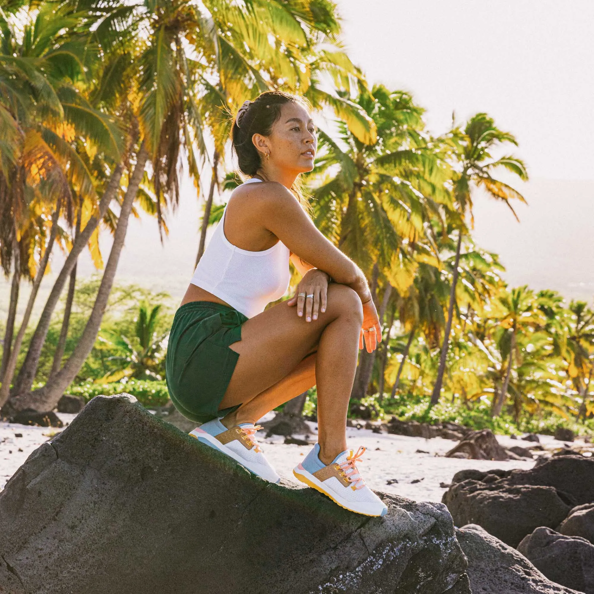 Wailuku - Bright White / Sea Ice Sustainable Material Blend