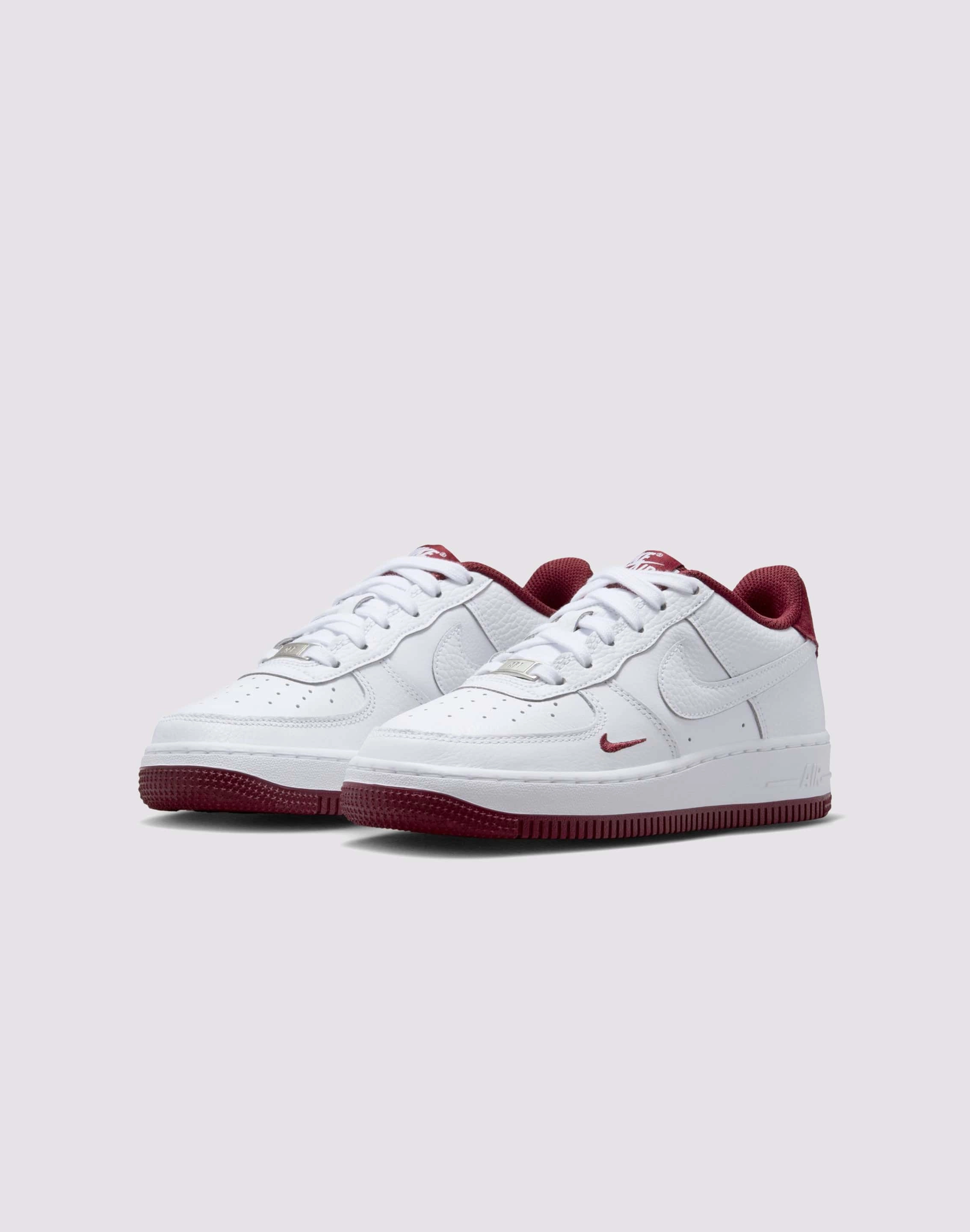 Nike Air Force 1 Grade School Boys'&nbsp;"White/Team Red" Velcro Closure System ComfortCushioning