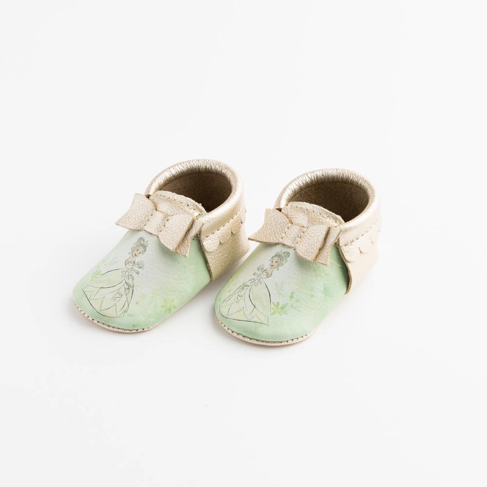 Watercolor Tiana Bow Baby Shoe Shock Resistance ComfortCushioning