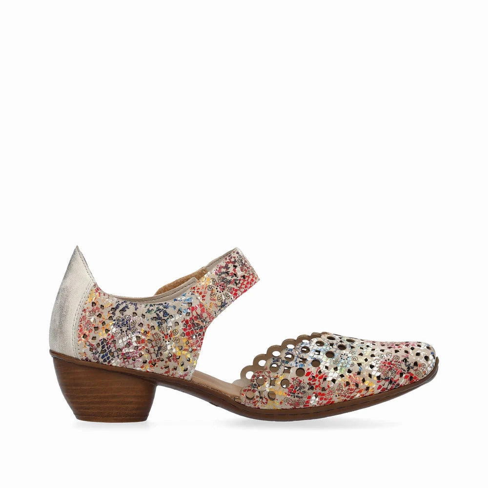 Rieker Women's Mirjam 43753-91 - Beige-Multi/Muschel Durable Build Hiking Trails