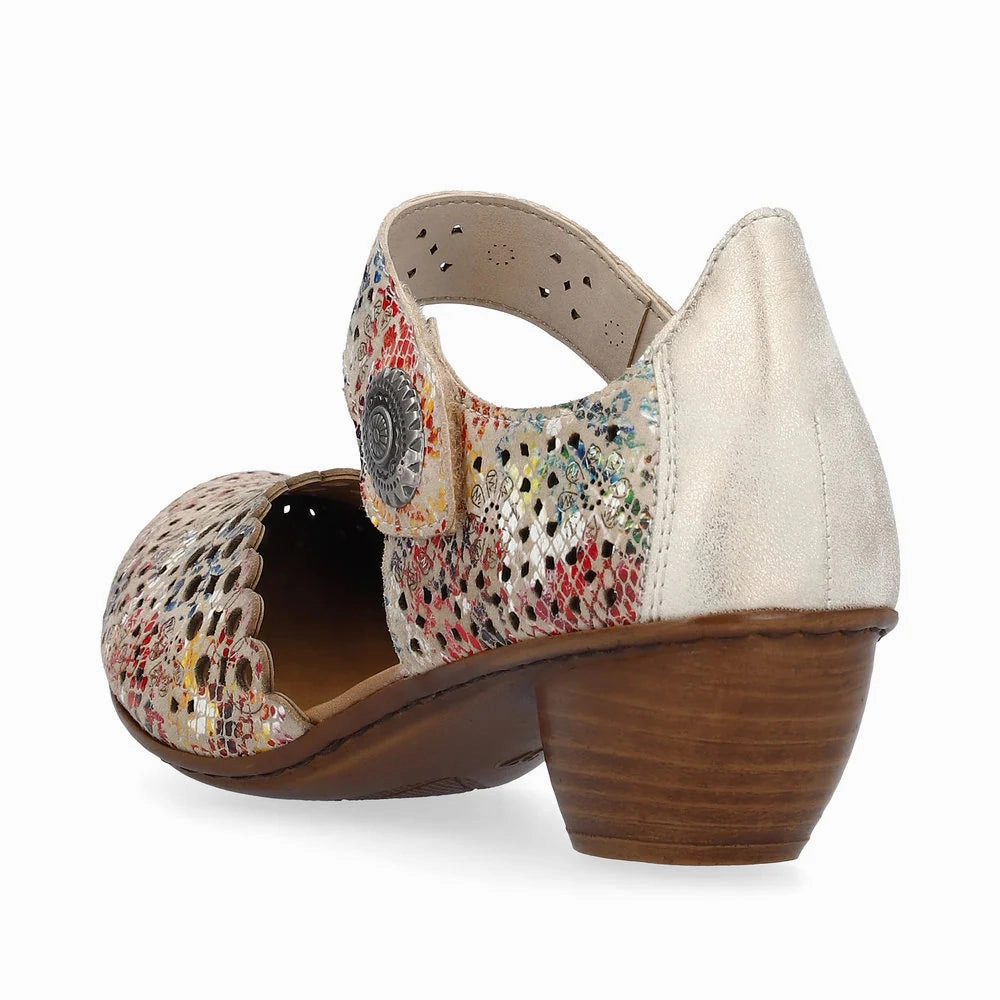 Autumn Cool Rieker Women's Mirjam 43753-91 - Beige-Multi/Muschel