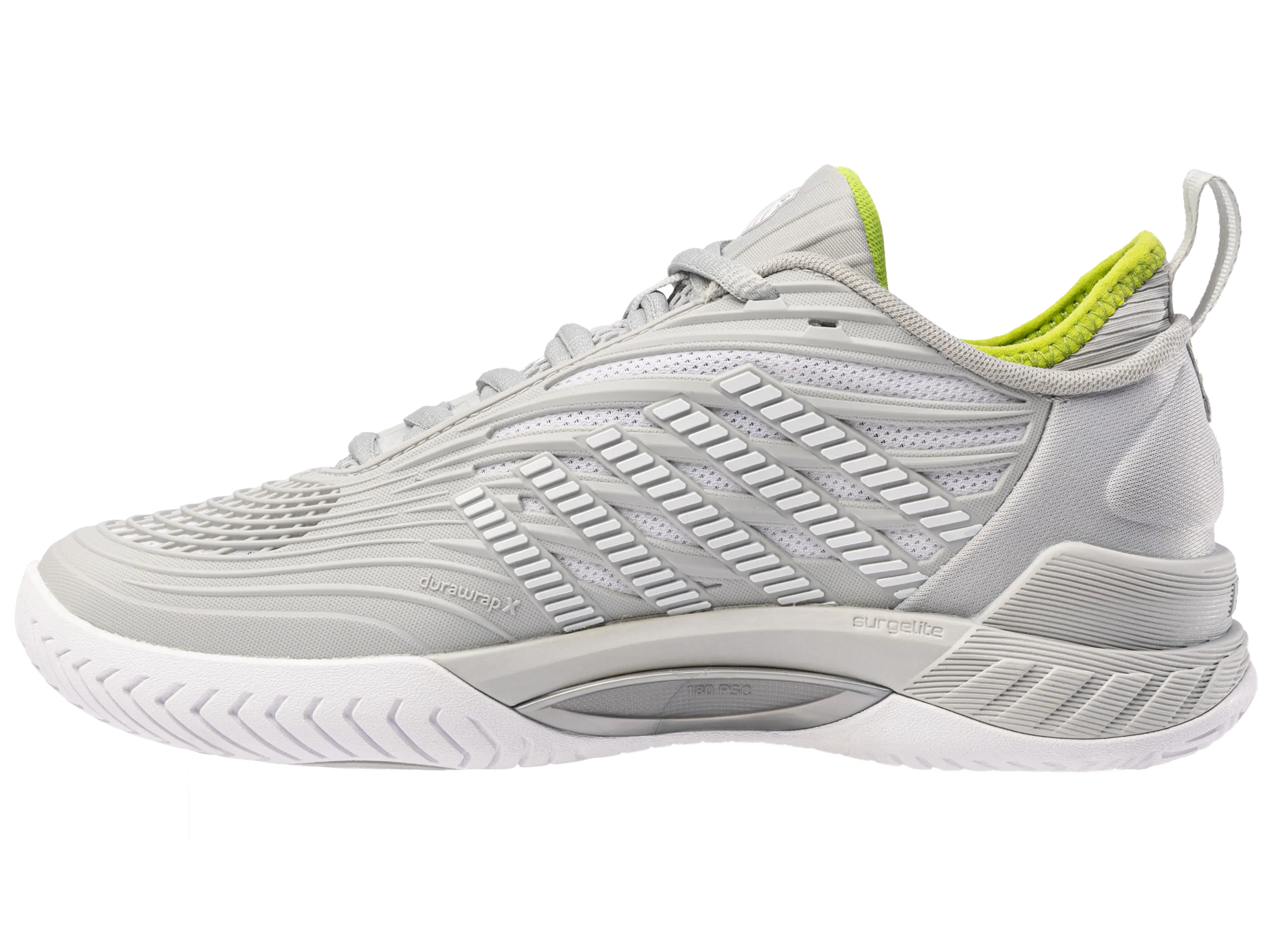 99071-034-M | HYPERCOURT SUPREME 2 | GRAY VIOLET/WHITE/LIME GREEN evening run Path Free