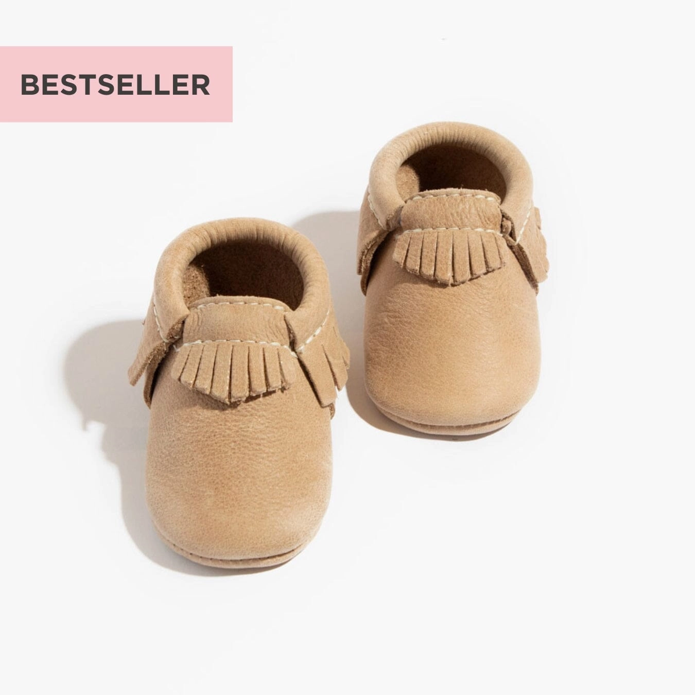 Weathered Brown Moccasin Baby Shoe Anti Slip Tread
