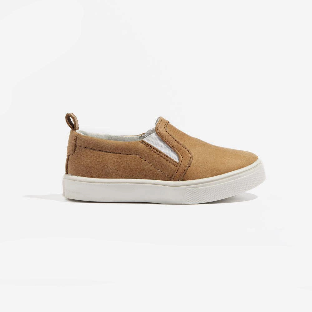 Casual Weathered Brown Slip-On Sneaker