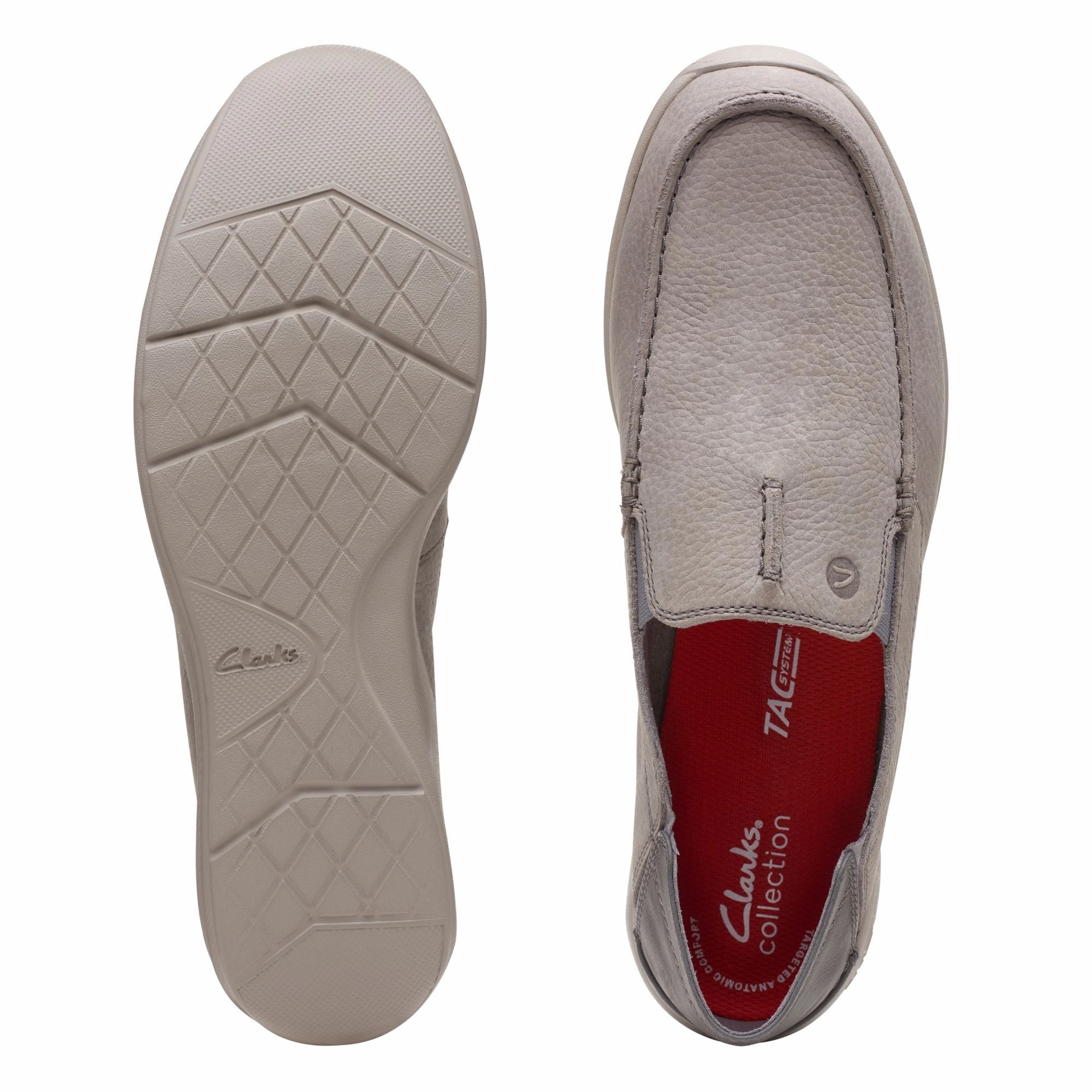 Airport Easy Clarks Men's Gorwin Step - Light Grey Nubuck