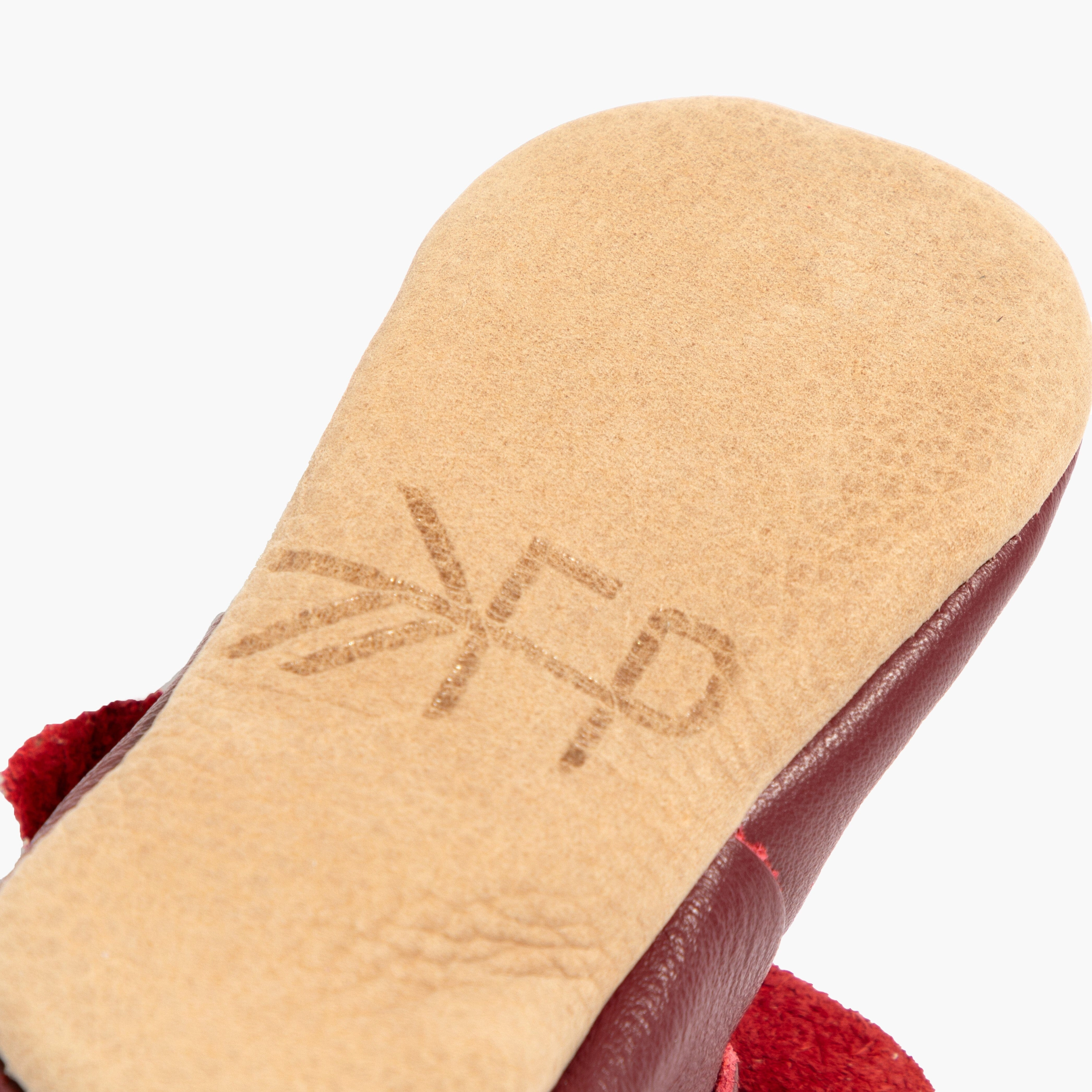 Odor Resistant Technology Comfort Cushioning Winterberry Knotted Bow Baby Shoe