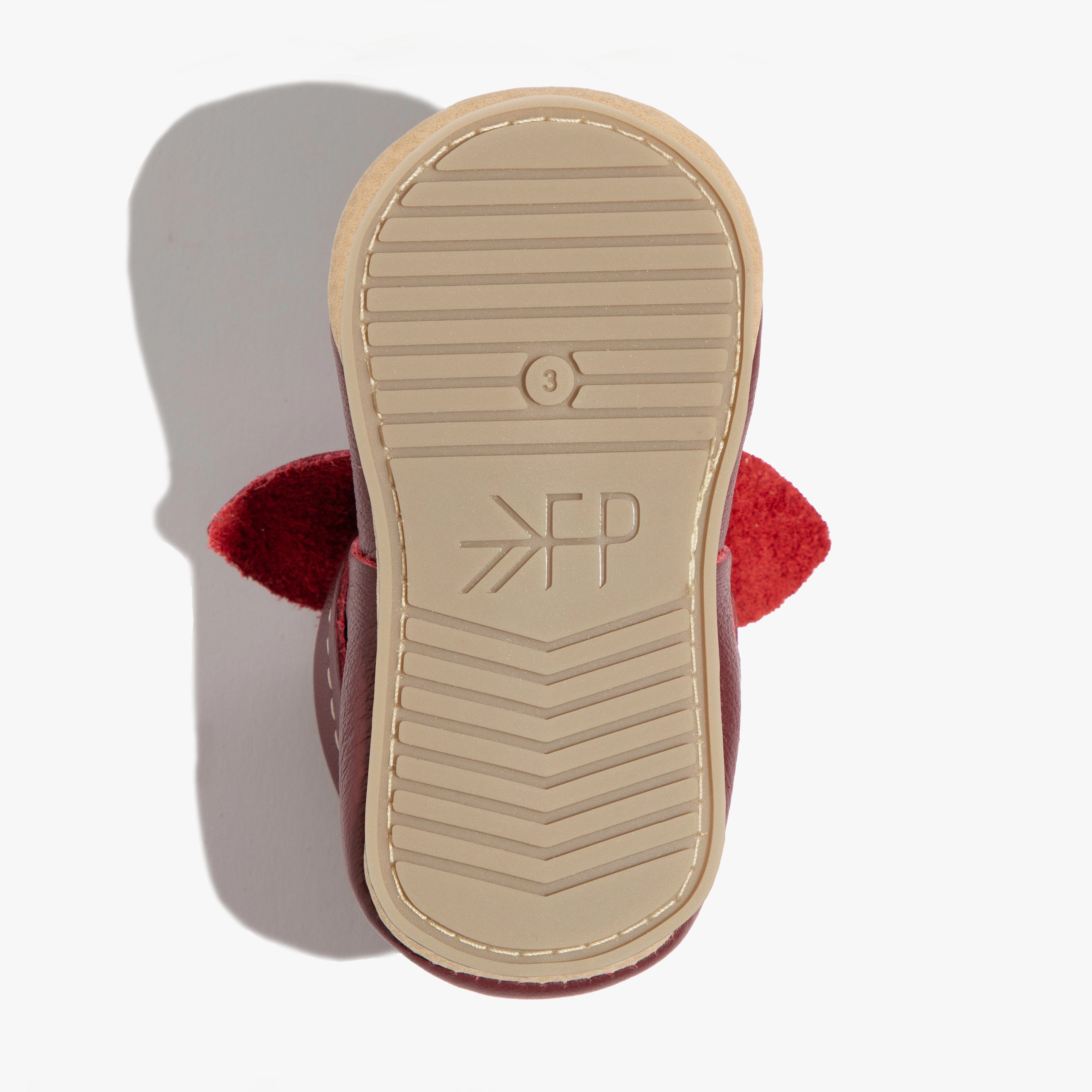 Winterberry Knotted Bow Baby Shoe Bounce Back Foam