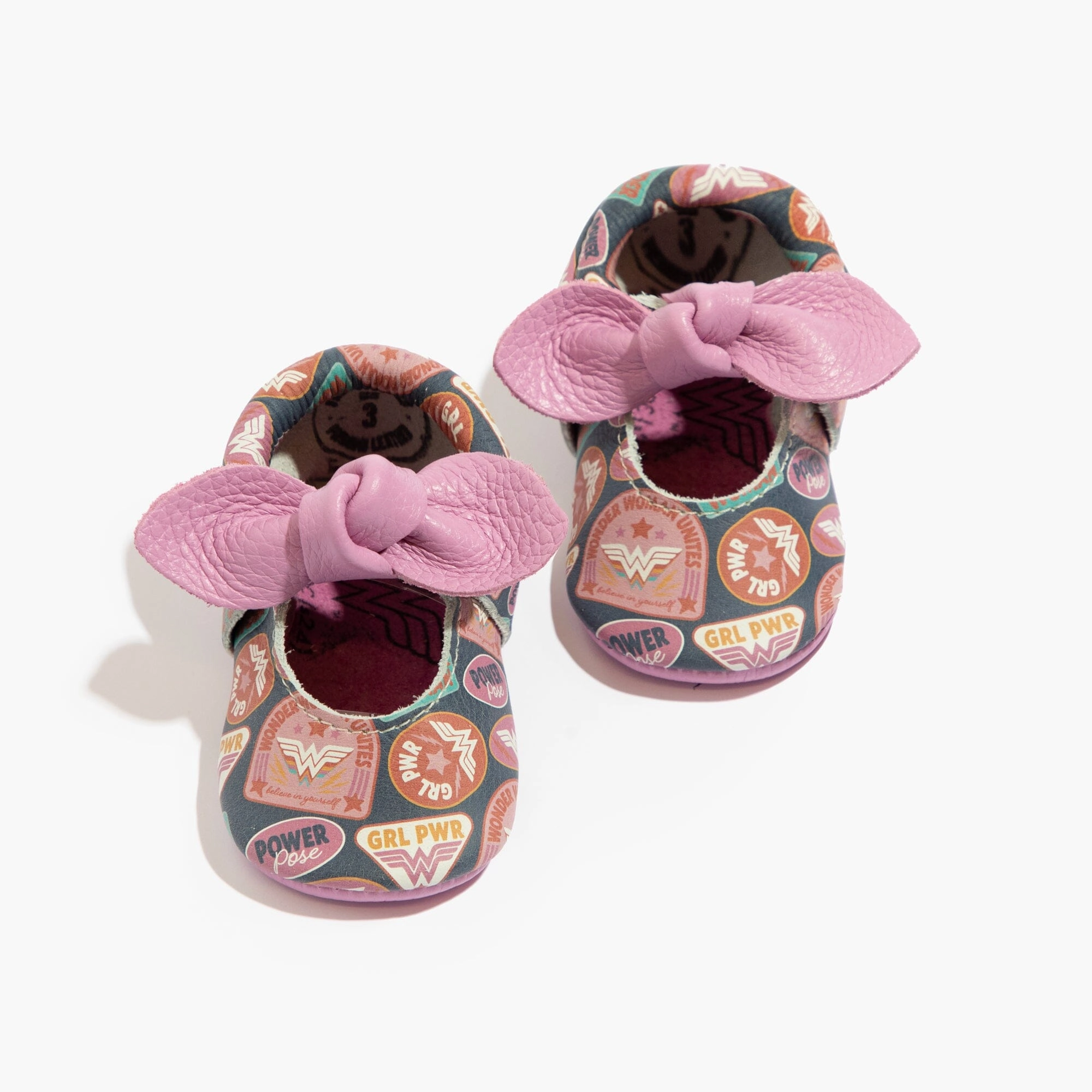 Wonder Woman Girl Power Knotted Bow Baby Shoe Comfort Cushion