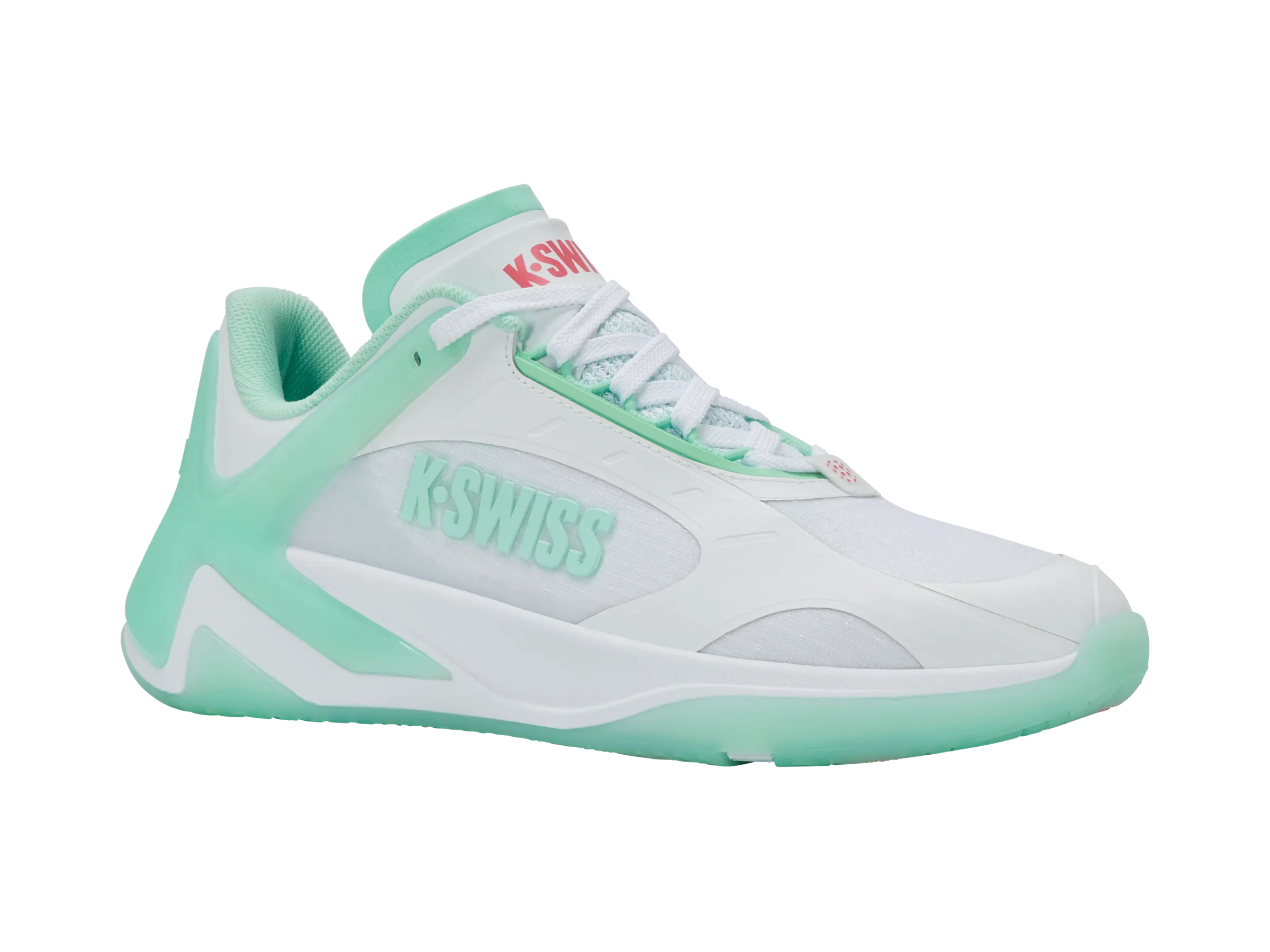 99491-177-M | K-FRAME PICKLEBALL | WHITE/NEON MINT/HOT NEON PINK Track Run