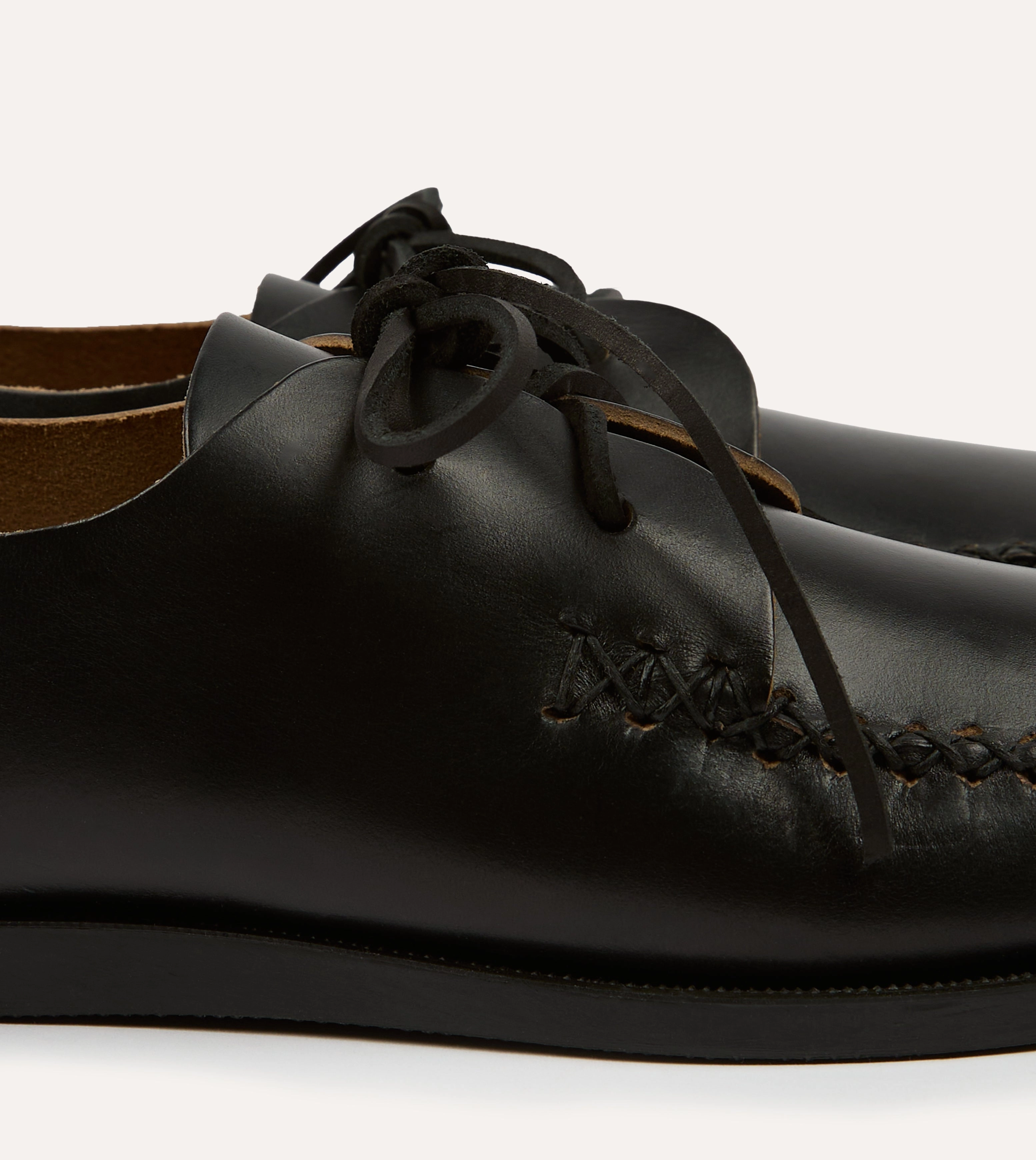 Green Core Yuketen Black Two-Piece Oxford with Camp Sole