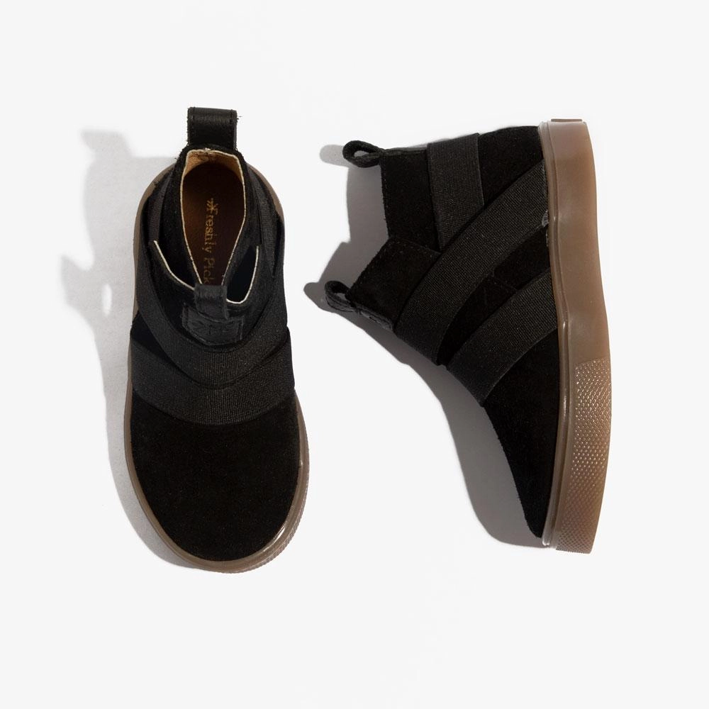 Ebony Suede Oakland Sneaker Ventilation Ports Synthetic Finish